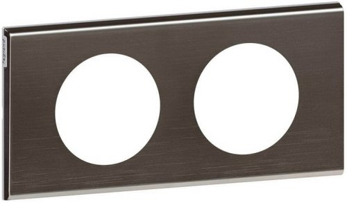 Рамка универсальная Legrand Celiane Corian 2-м. металл чёрный никель картинка